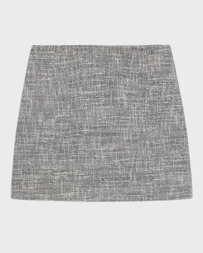 Women Theory Skirts Mini Skirt In Canvas Tweed Black Multi