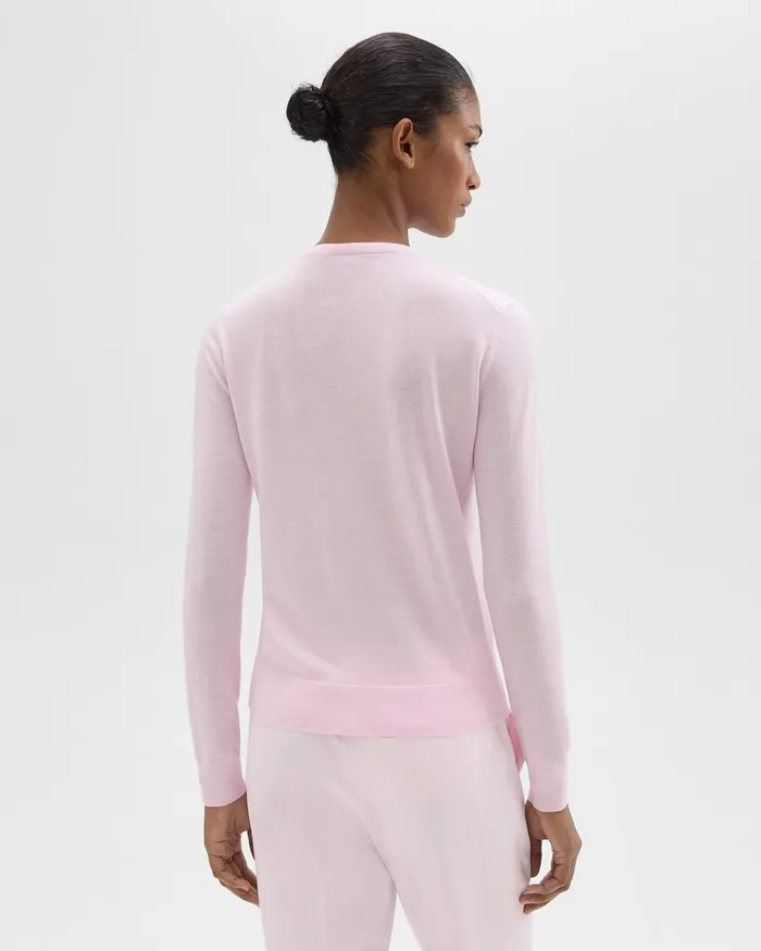 Women Theory Sweaters Cardigans Crewneck Sweater In Regal Wool Bloom