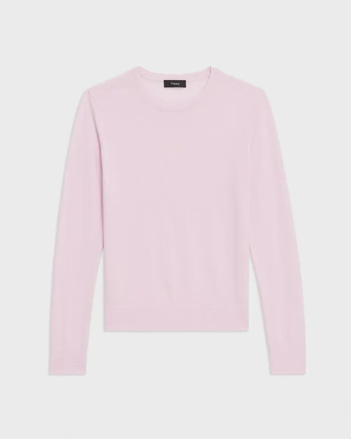 Women Theory Sweaters Cardigans Crewneck Sweater In Regal Wool Bloom