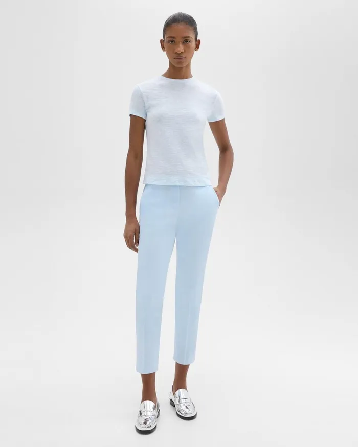 Women Theory TShirts Tank Tops Tiny Tee In Organic Slub Cotton Skylight