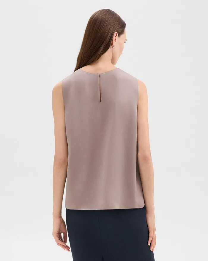 Women Theory Tops Shell Top In Silk Georgette Cinder