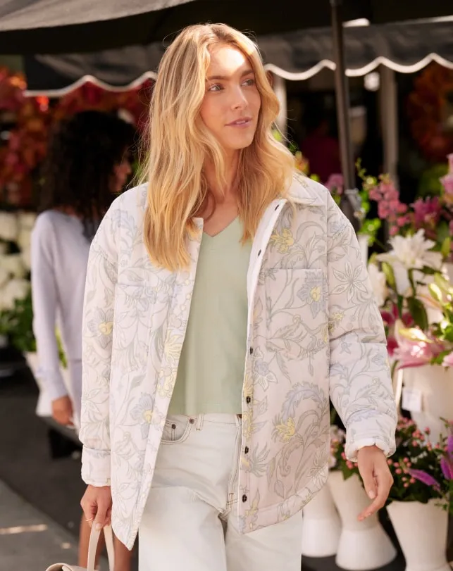 Women THREE DAY GETAWAY SHACKET Pumice Multi TravisMathew Jackets