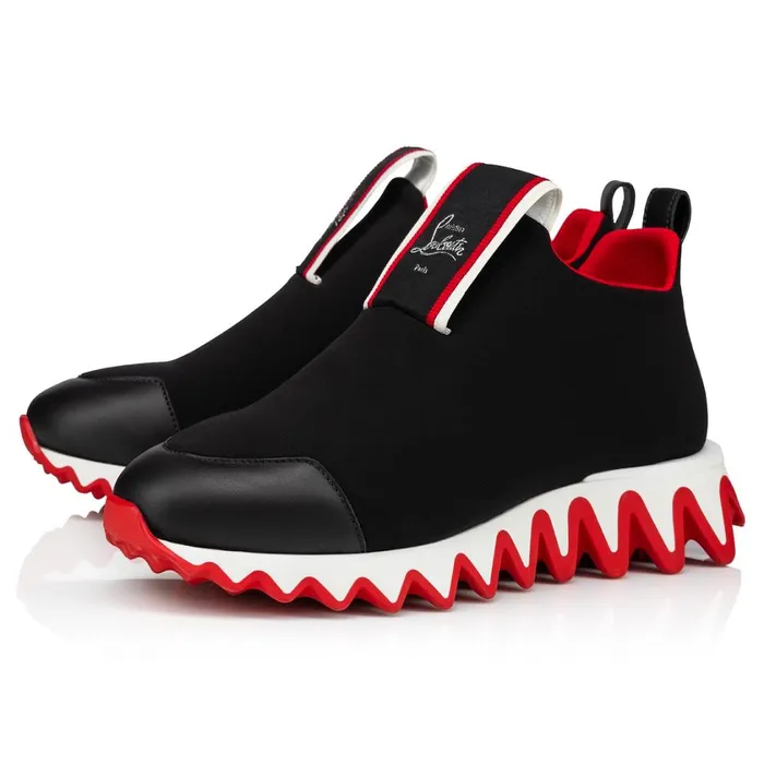 Women Tiketa Run Sneakers 8211 Neoprene And Calf Leather 8211 Black Black Christian Louboutin Sneakers Women Tiketa Run Sneakers 8211 Neoprene And Calf Leather 8211 Black Black Christian Louboutin Sneakers