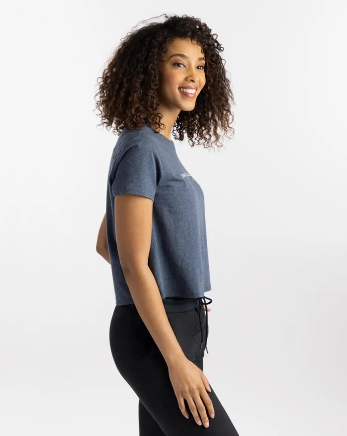 Women TINY BUBBLES TEE Heather Mood Indigo TravisMathew Tees
