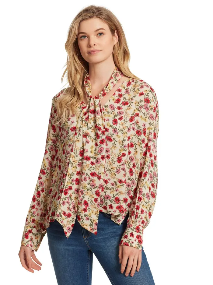 Women Tops Jessica Simpson Dazed Blouse In Canvas Posies Canvas Posies Women Tops Jessica Simpson Dazed Blouse In Canvas Posies Canvas Posies
