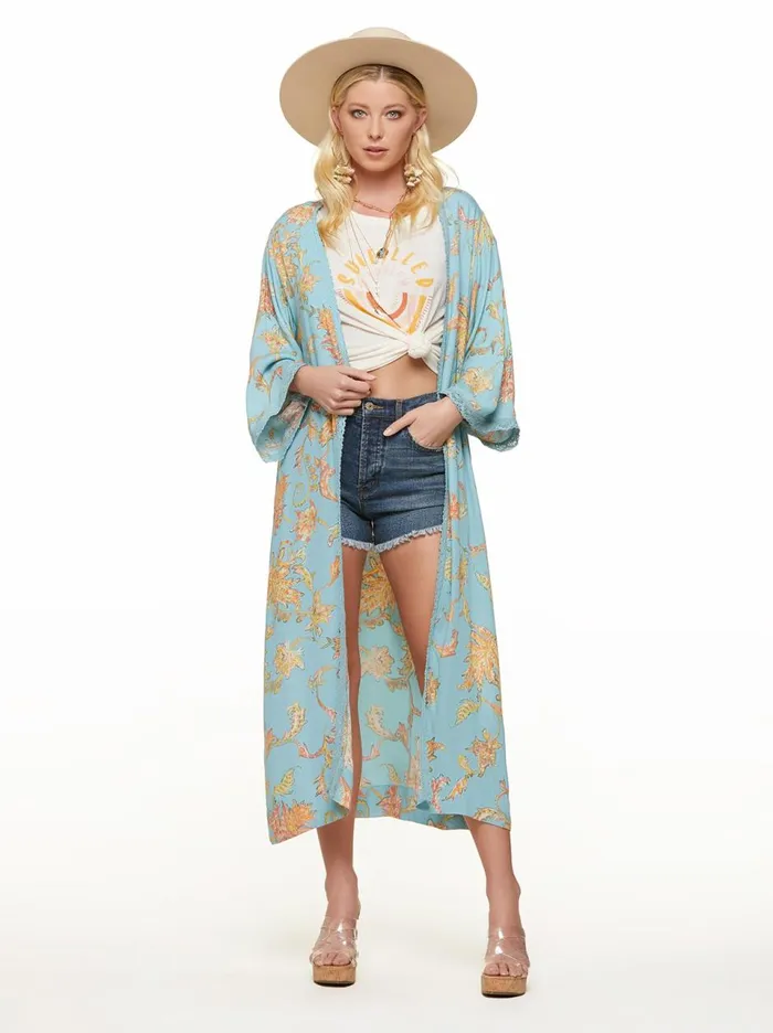 Women Tops Jessica Simpson Holly Duster In Paisley Gove Paisley Grove