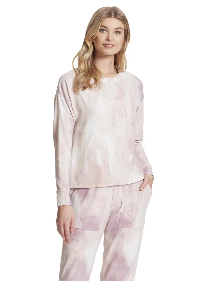 Women Tops Jessica Simpson Lisa Pullover In Candy Marble Candy Marble Print