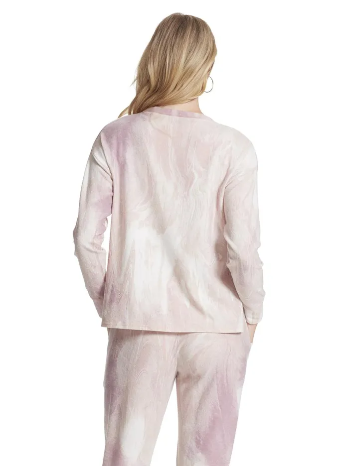 Women Tops Jessica Simpson Lisa Pullover In Candy Marble Candy Marble Print