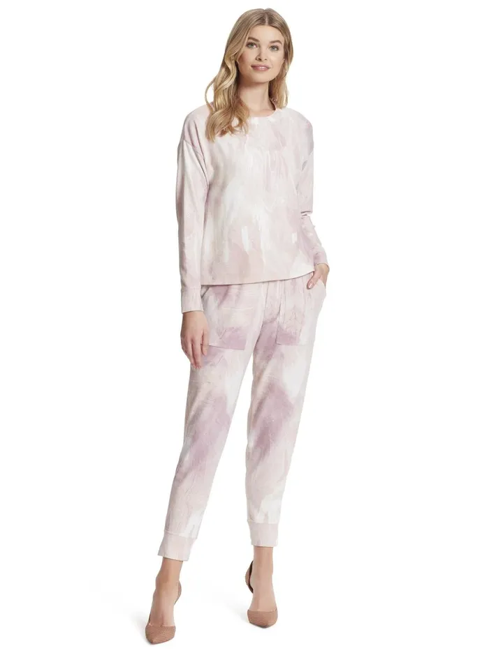 Women Tops Jessica Simpson Lisa Pullover In Candy Marble Candy Marble Print