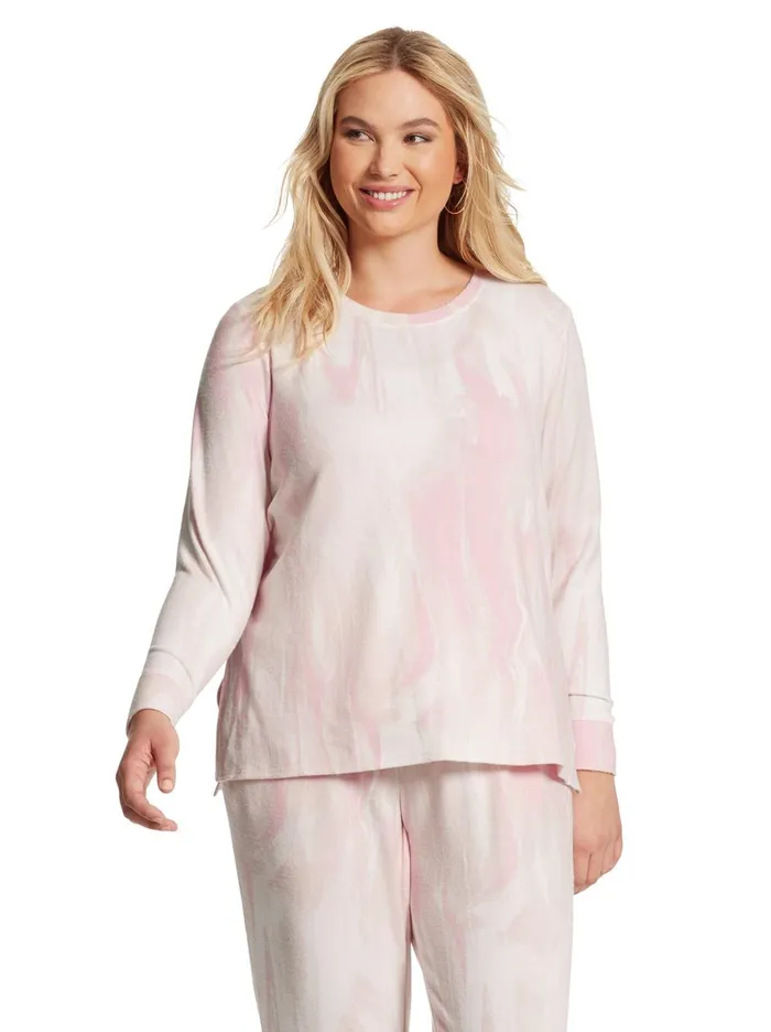 Women Tops Jessica Simpson Lisa Pullover In Candy Marble Candy Marble Print