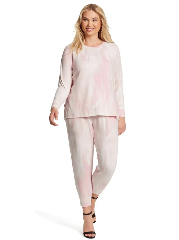 Women Tops Jessica Simpson Lisa Pullover In Candy Marble Candy Marble Print