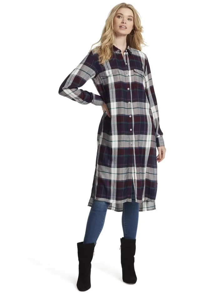 Women Tops Jessica Simpson Lori Duster Shirt In Nerine Plaid Nerine Plaid Women Tops Jessica Simpson Lori Duster Shirt In Nerine Plaid Nerine Plaid