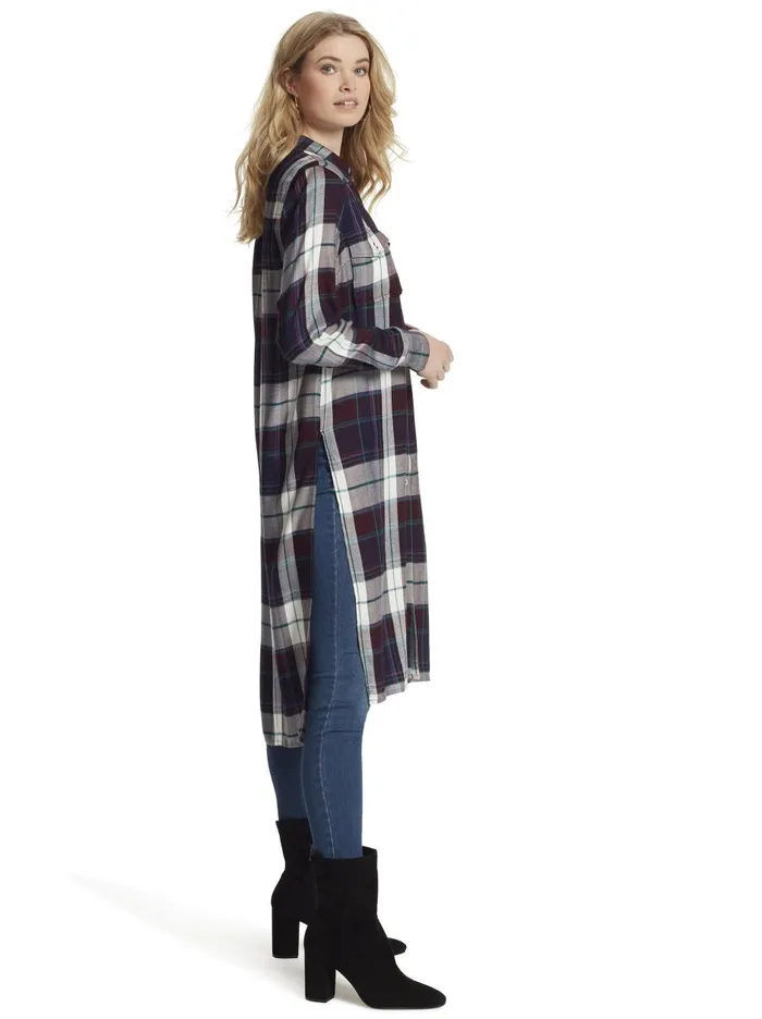 Women Tops Jessica Simpson Lori Duster Shirt In Nerine Plaid Nerine Plaid Women Tops Jessica Simpson Lori Duster Shirt In Nerine Plaid Nerine Plaid