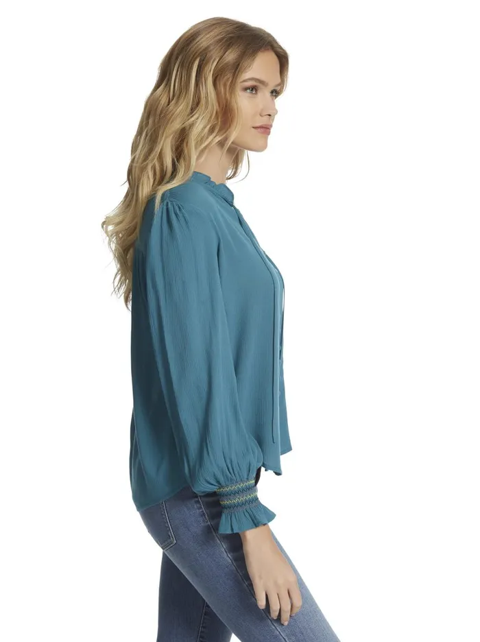 Women Tops Jessica Simpson Presto Blouse In Colonial Blue Colonial Blue Women Tops Jessica Simpson Presto Blouse In Colonial Blue Colonial Blue