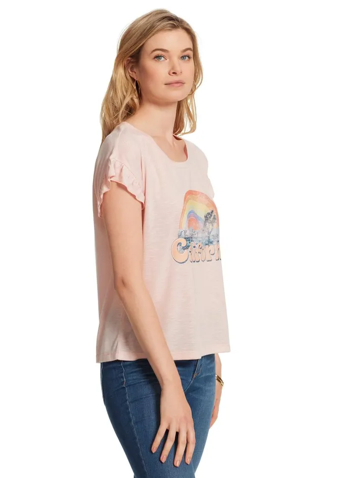 Women Tops Jessica Simpson Sawyer Tee In Cali Desert Peachskin Women Tops Jessica Simpson Sawyer Tee In Cali Desert Peachskin