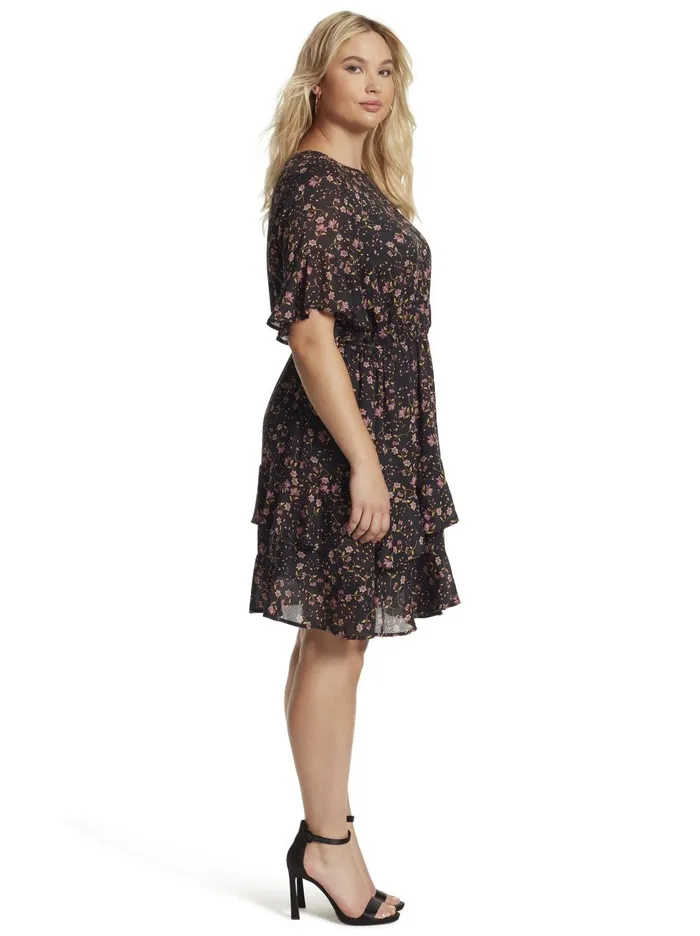Women Tops Jessica Simpson Thurston Dress In Black Black Prickly Blooms Women Tops Jessica Simpson Thurston Dress In Black Black Prickly Blooms