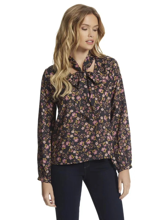 Women Tops Jessica Simpson Tomkin Blouse In Black Blooms Black Prickly Blooms Women Tops Jessica Simpson Tomkin Blouse In Black Blooms Black Prickly Blooms