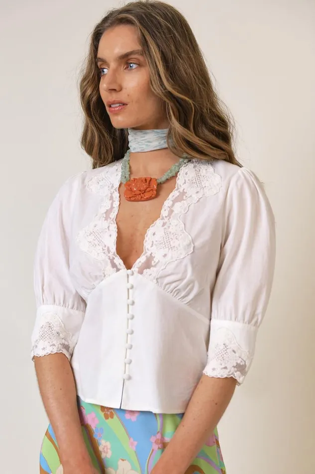 Women Tops RIXO Amanda Ivory