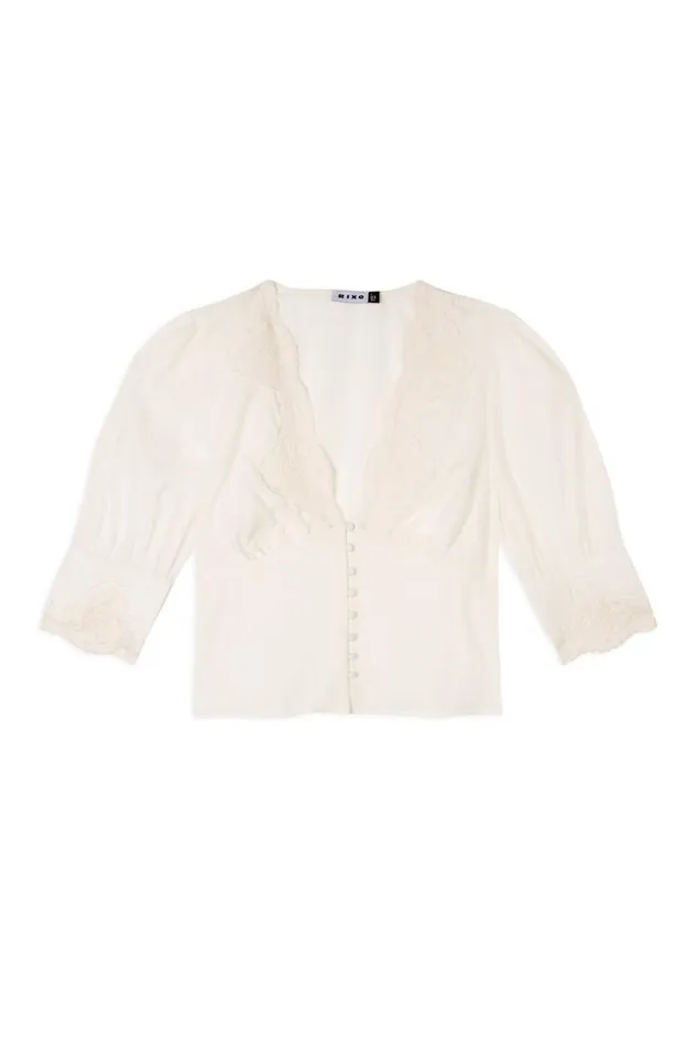 Women Tops RIXO Amanda Ivory Women Tops RIXO Amanda Ivory