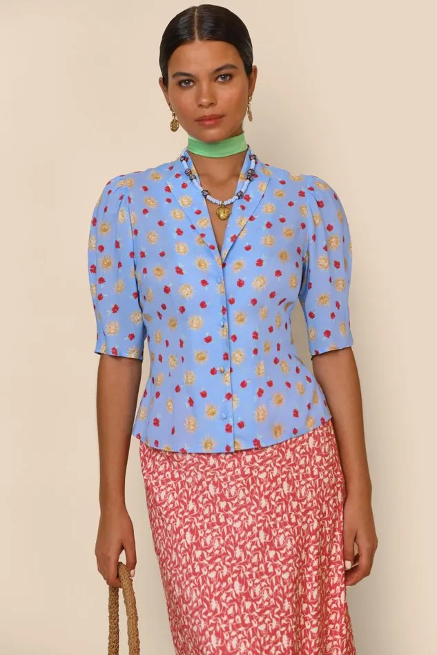 Women Tops RIXO Caterina Sun Petal Serenity