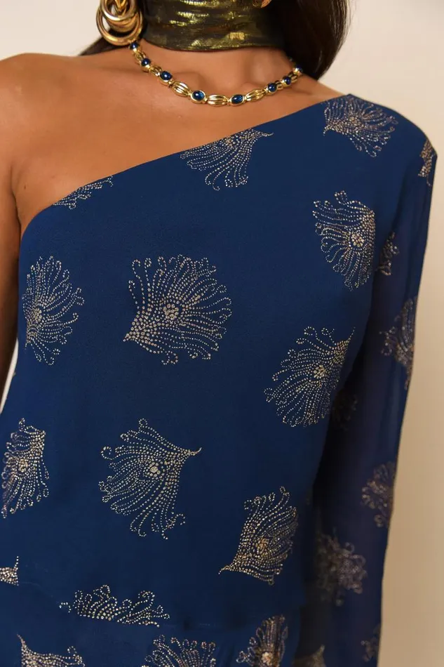 Women Tops RIXO Chaka Midnight Glitter Feather Women Tops RIXO Chaka Midnight Glitter Feather