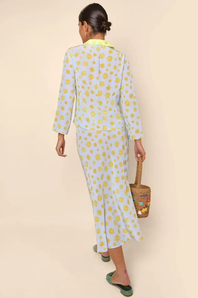 Women Tops RIXO Maisie Sunshine Blue Mix Women Tops RIXO Maisie Sunshine Blue Mix