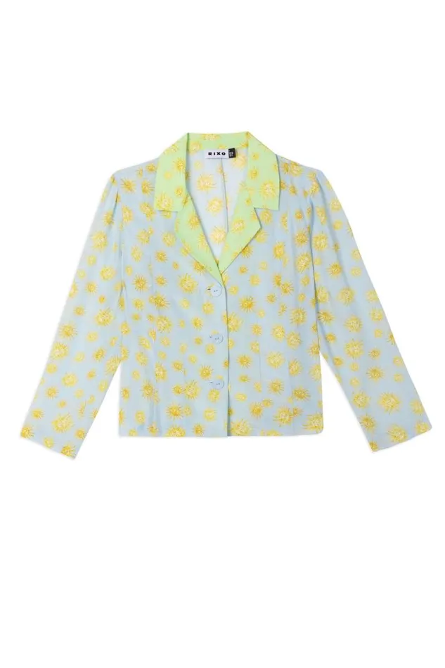 Women Tops RIXO Maisie Sunshine Blue Mix Women Tops RIXO Maisie Sunshine Blue Mix
