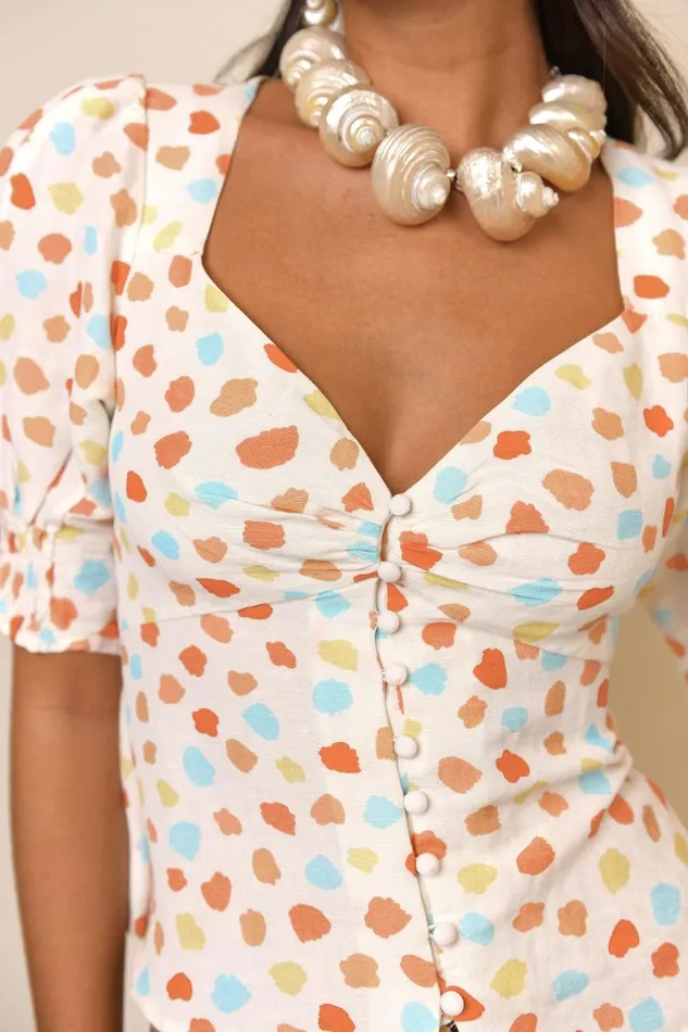 Women Tops RIXO Palma Multi Spaced Tulip Women Tops RIXO Palma Multi Spaced Tulip