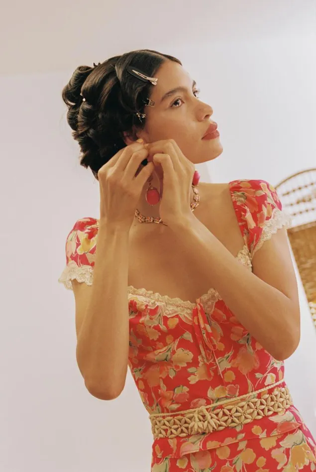 Women Tops RIXO Rosella Fontainhas Floral Coral Women Tops RIXO Rosella Fontainhas Floral Coral