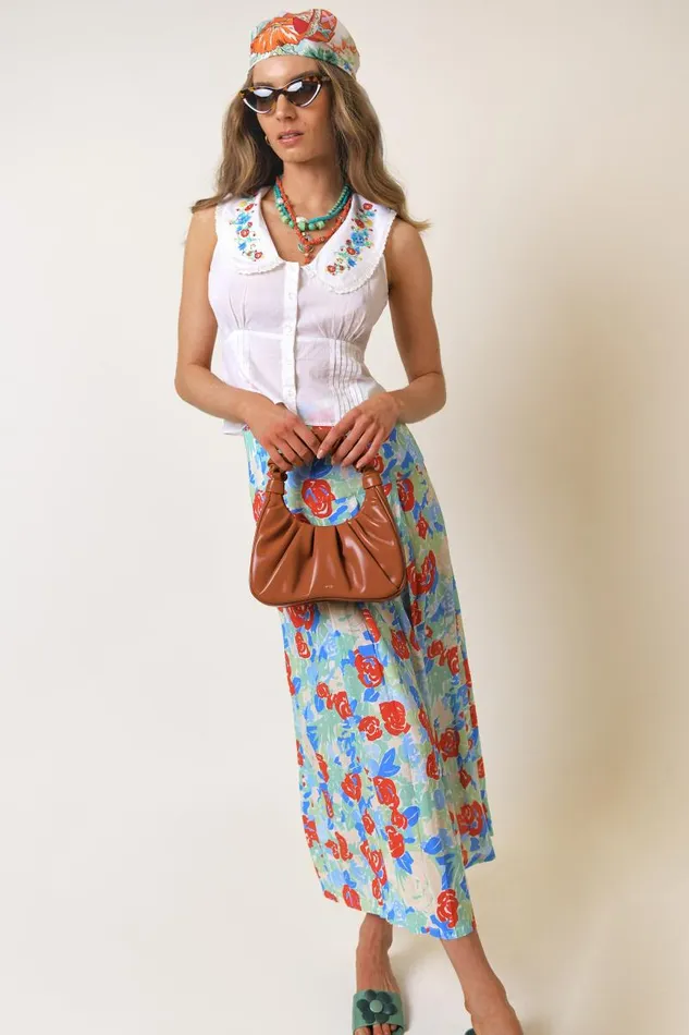 Women Tops RIXO Soller Floral Embroidery Women Tops RIXO Soller Floral Embroidery