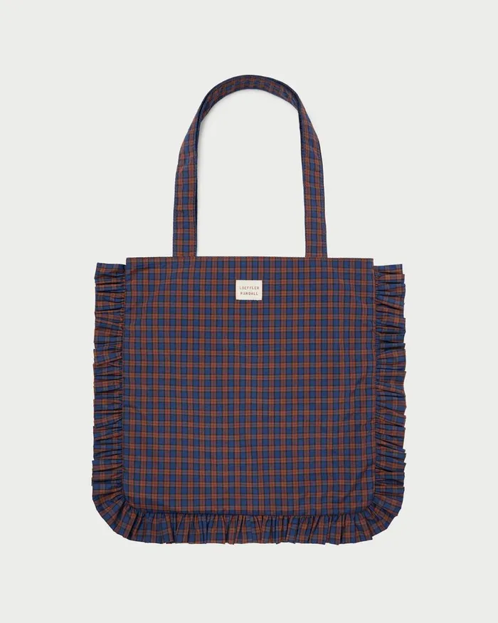 Women Totes Loeffler Randall Justine Navy Ruffle Tote