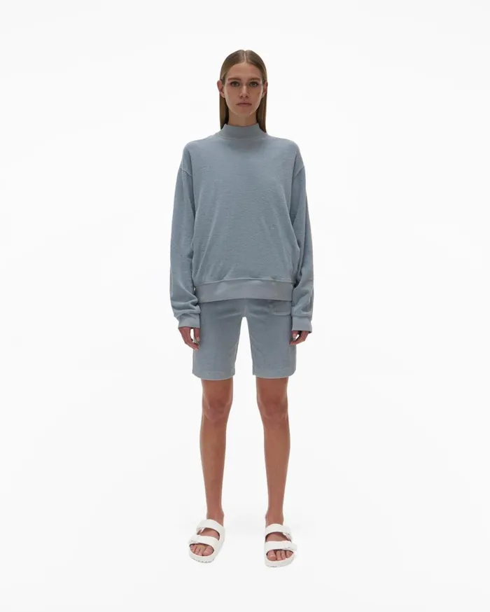 Women Towel Terry Short Space Grey Helmut Lang Shorts