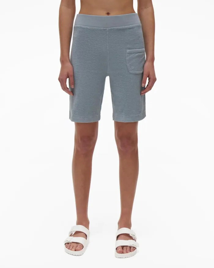 Women Towel Terry Short Space Grey Helmut Lang Shorts