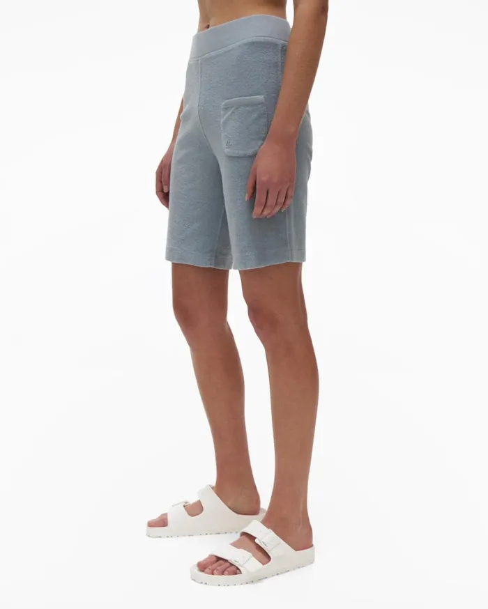 Women Towel Terry Short Space Grey Helmut Lang Shorts