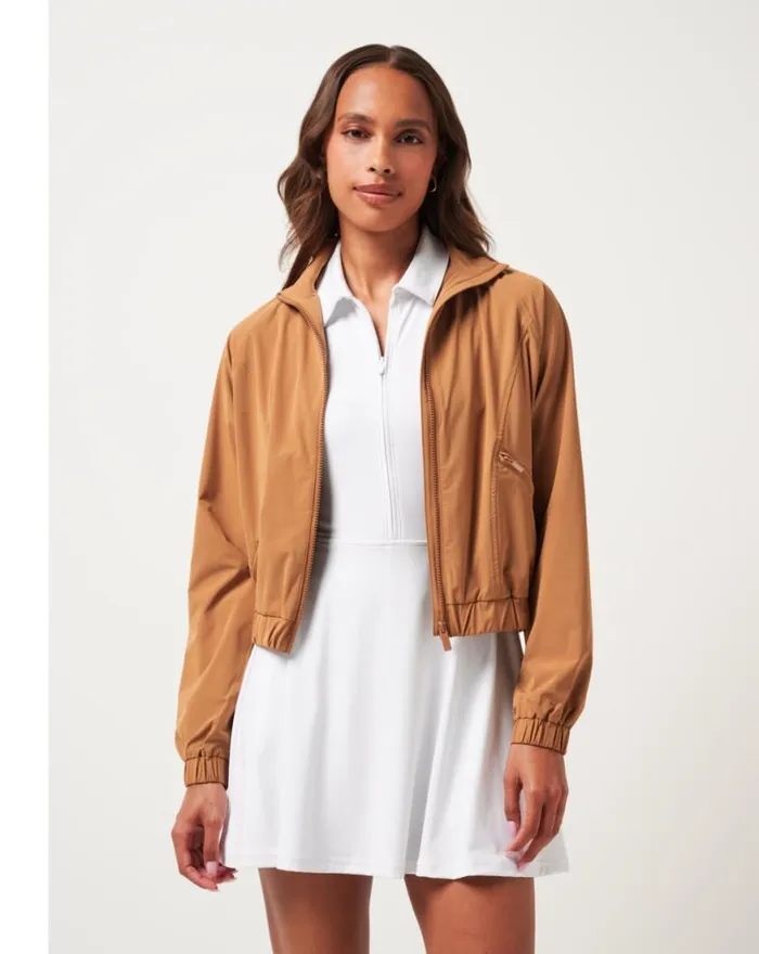 Women TRAVEL DAY TECH WOVEN JACKET Chestnut TravisMathew Breezeblend Collection Women TRAVEL DAY TECH WOVEN JACKET Chestnut TravisMathew Breezeblend Collection
