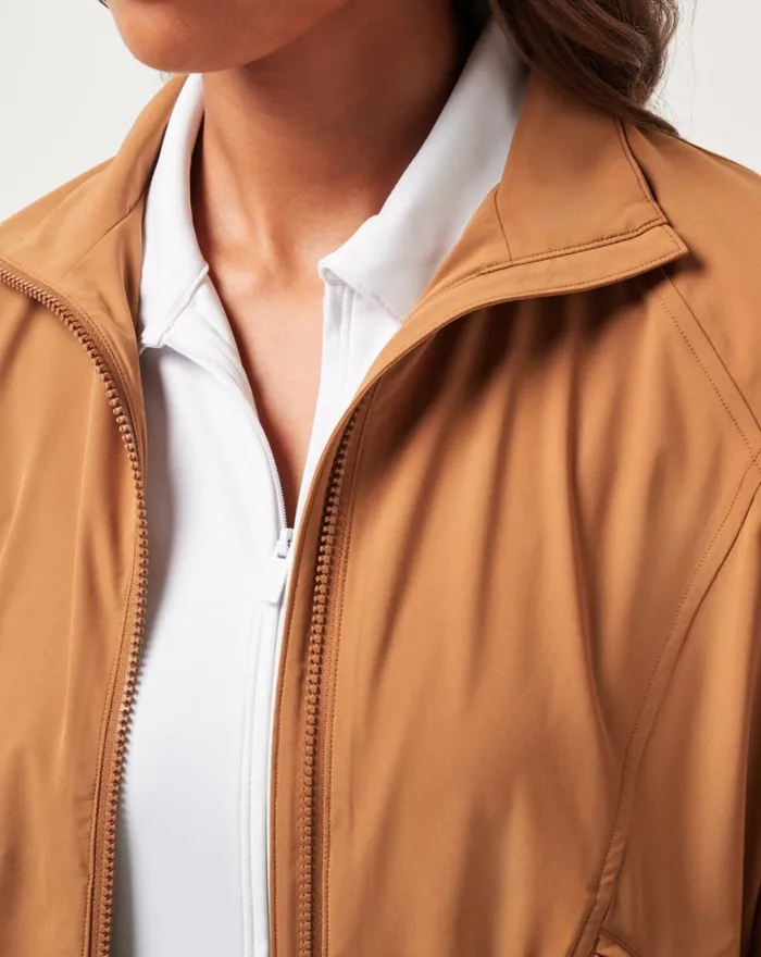 Women TRAVEL DAY TECH WOVEN JACKET Chestnut TravisMathew Breezeblend Collection