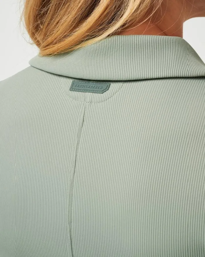 Women TROPICAL OUTLOOK MOVEKNIT RIB POLO Shadow TravisMathew Polos