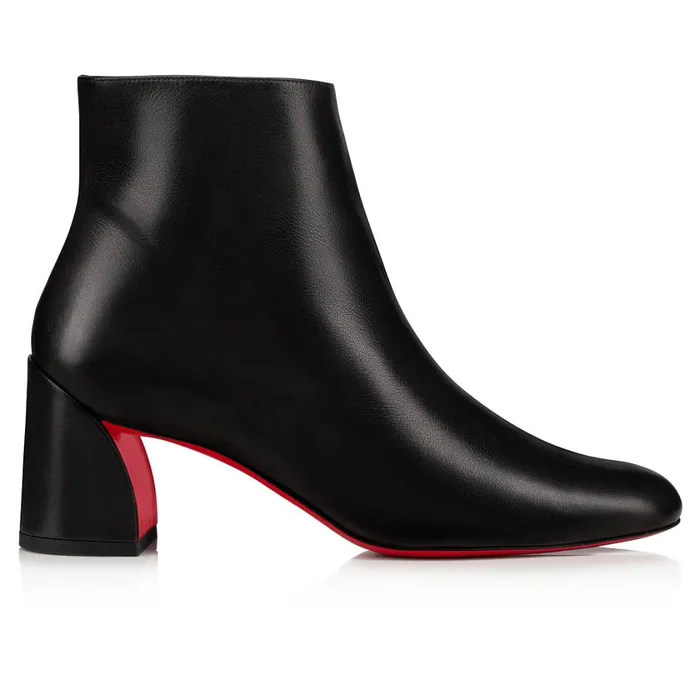 Women Turela 55 Mm Low Boots 8211 Calf Leather 8211 Black Black Christian Louboutin Ankle Boots