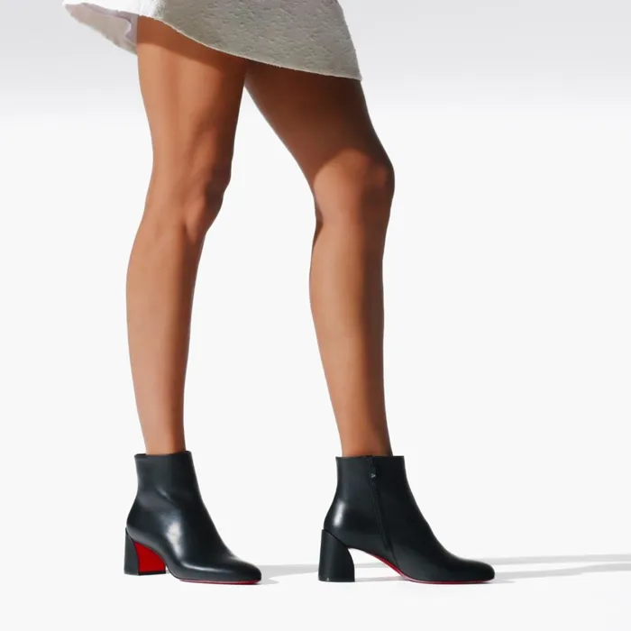 Women Turela 55 Mm Low Boots 8211 Calf Leather 8211 Black Black Christian Louboutin Ankle Boots