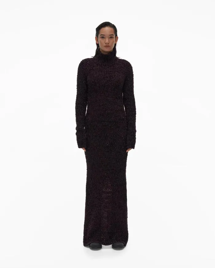 Women Turtleneck Dress Crimson Night Helmut Lang Dresses