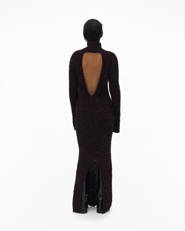 Women Turtleneck Dress Crimson Night Helmut Lang Dresses