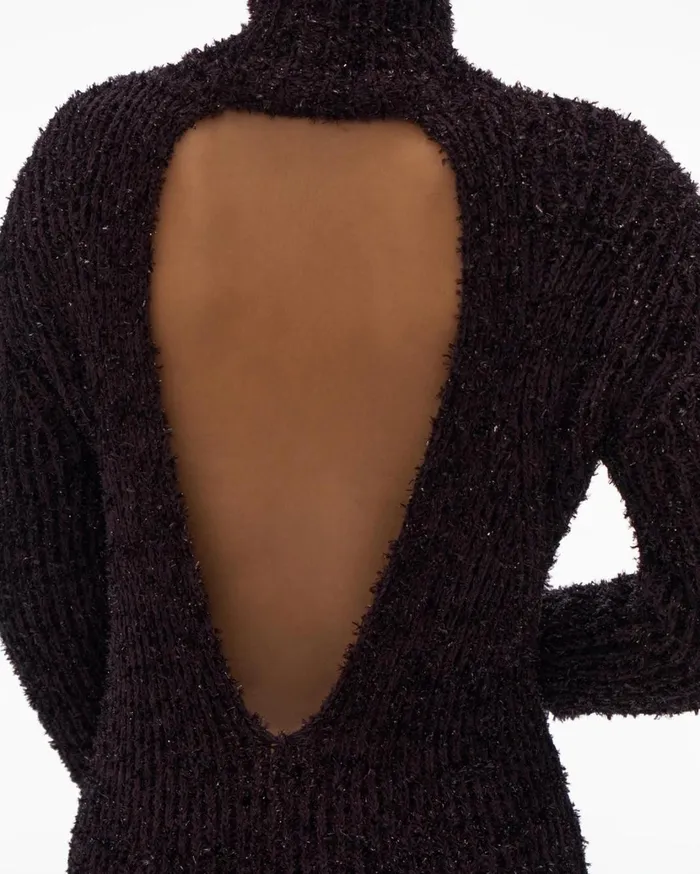 Women Turtleneck Dress Crimson Night Helmut Lang Dresses