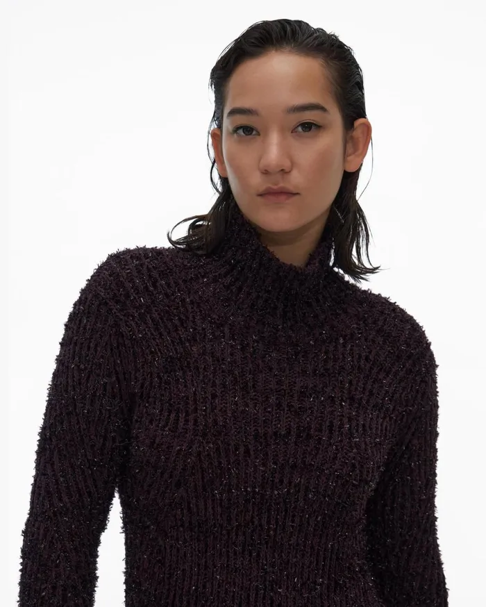 Women Turtleneck Dress Crimson Night Helmut Lang Dresses