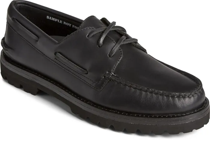 Women Unisex Authentic Original 3Eye Vibram Boat Shoe Black Sperry Boat Shoes
