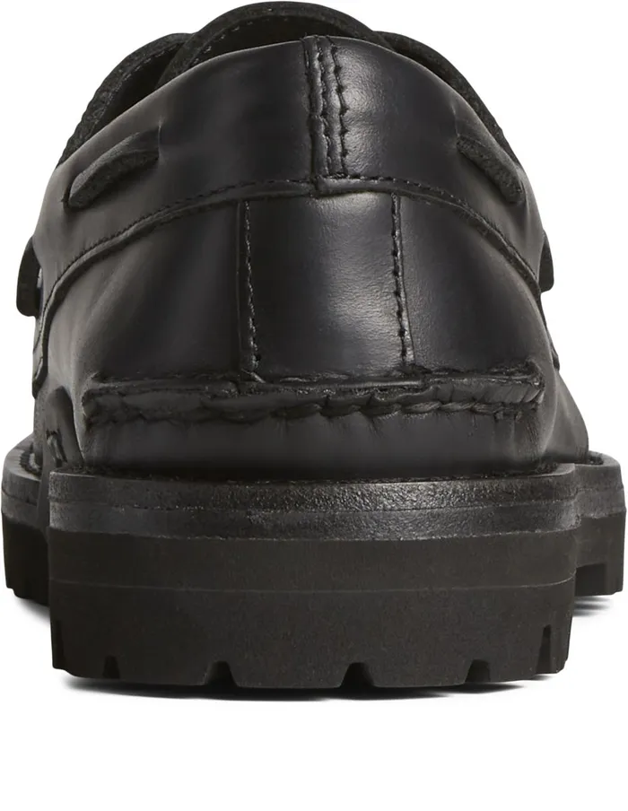 Women Unisex Authentic Original 3Eye Vibram Boat Shoe Black Sperry Boat Shoes