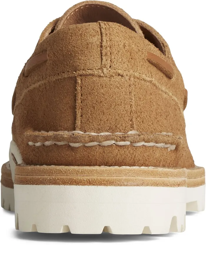 Women Unisex Authentic Original 3Eye Vibram Boat Shoe Tan Sperry Boat Shoes