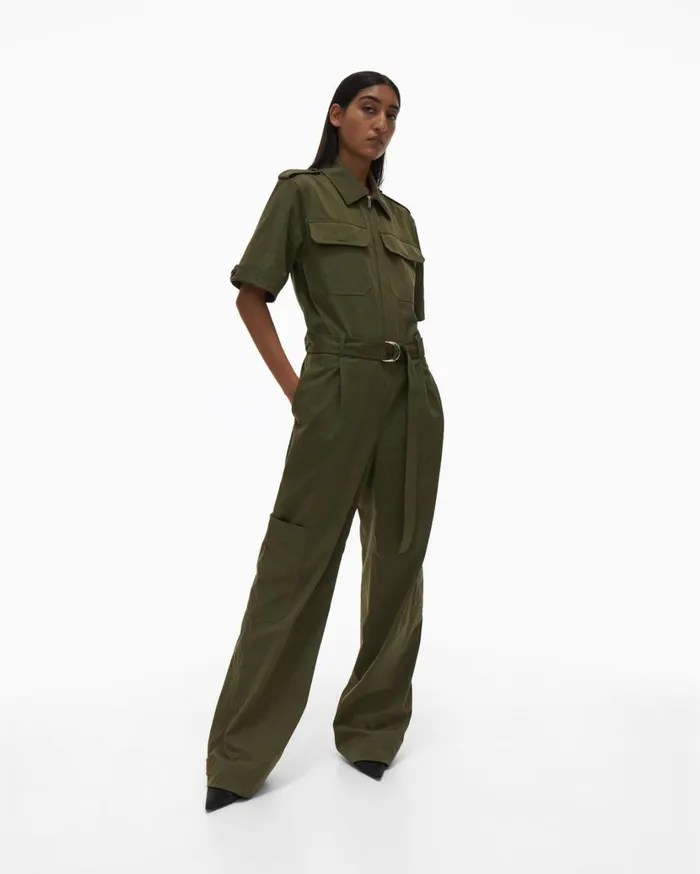 Women Utility Jumpsuit Burnt Olive Helmut Lang Dresses