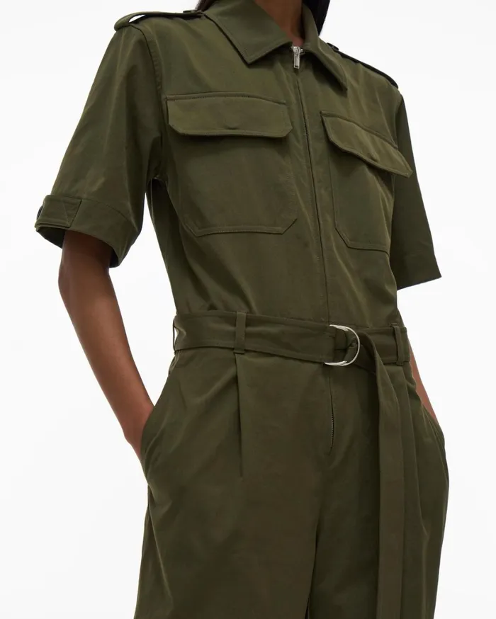 Women Utility Jumpsuit Burnt Olive Helmut Lang Dresses