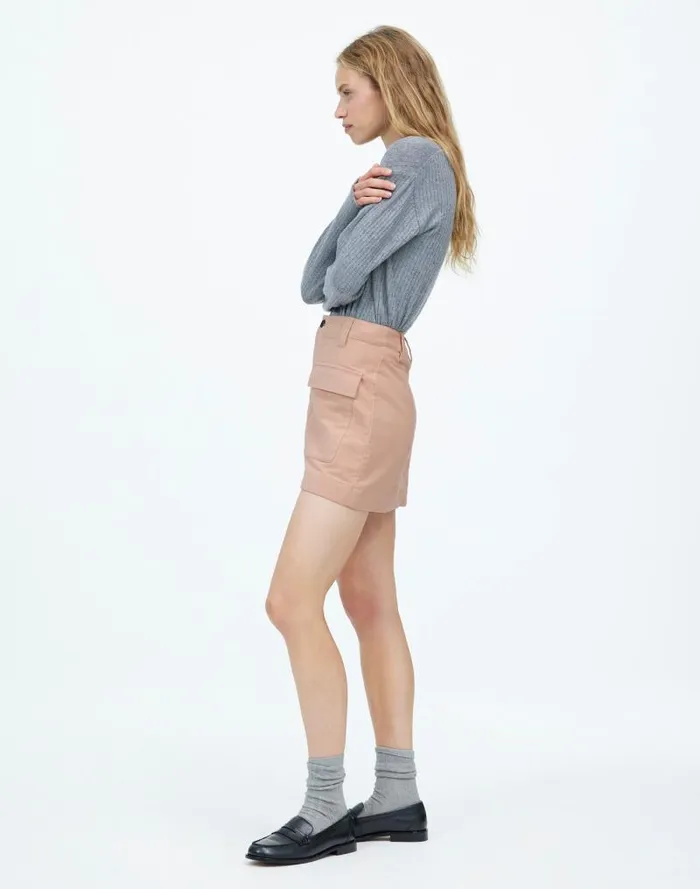 Women Utility Mini Skirt In Moleskin Pale Blush Madewell Skirts