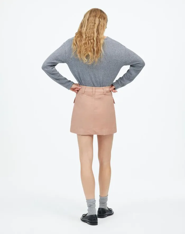 Women Utility Mini Skirt In Moleskin Pale Blush Madewell Skirts